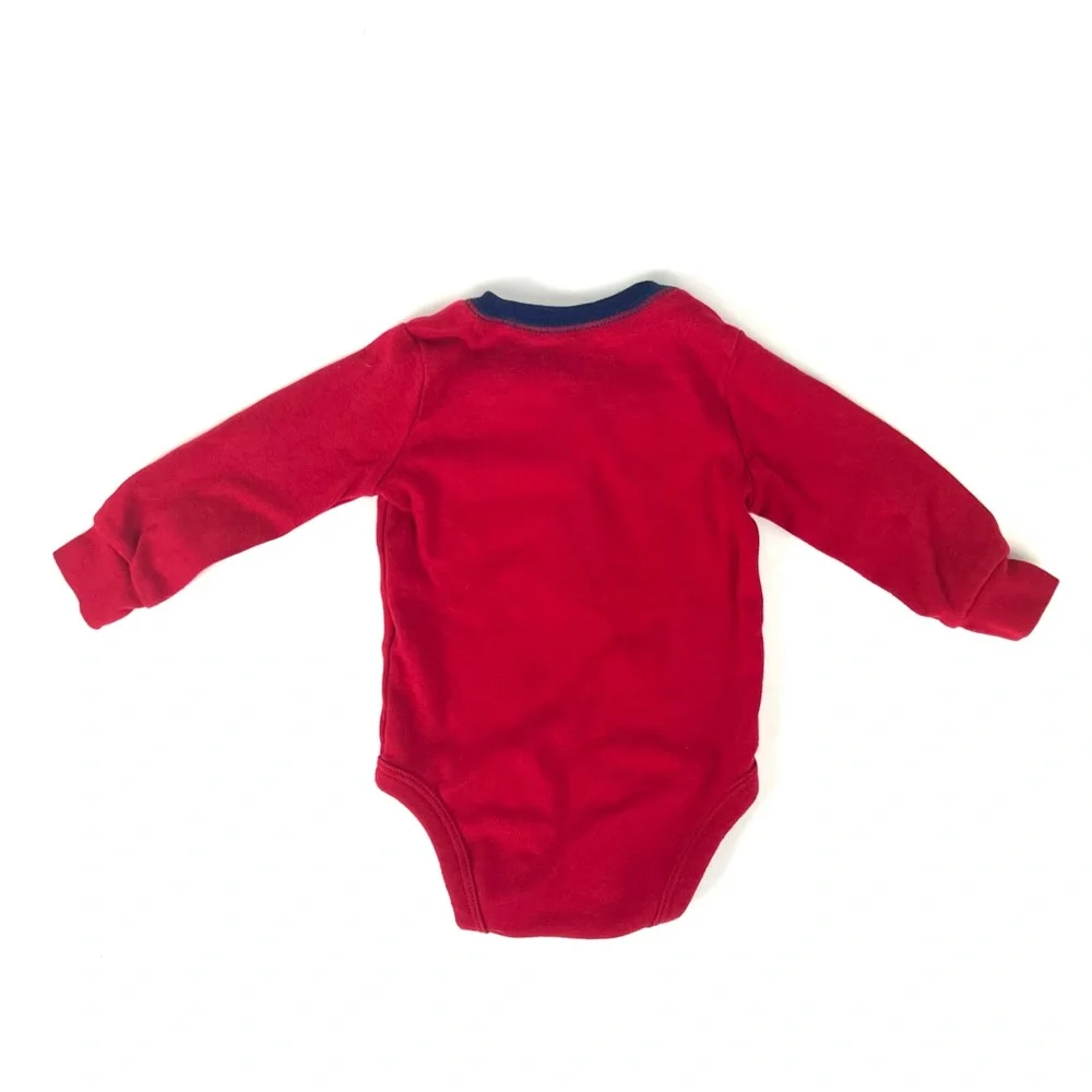 Carter's Boy's Red All-Star Long Sleeve Bodysuit